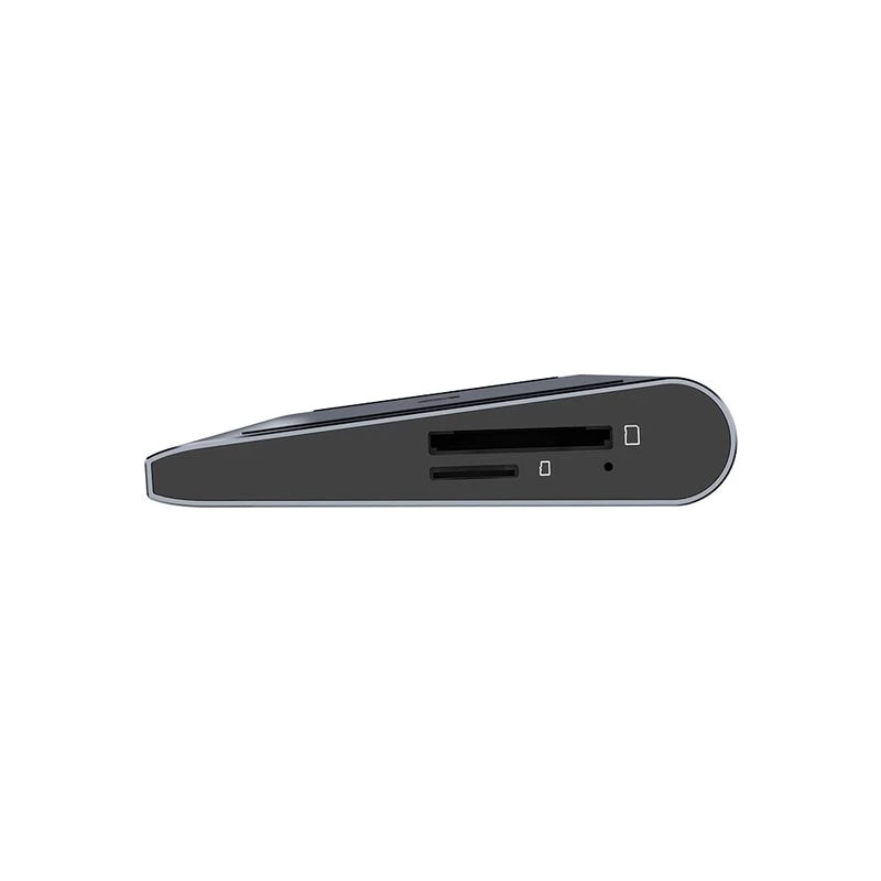 KVM-Switch Unitek D1106AGY01 Estación de acoplamiento USB-C Triple 4K con KVM, 3x USB-A, 5x USB-C, HDMI×2, DP×1, RJ-45, lector SD, 3840×2160@60Hz, Aluminio