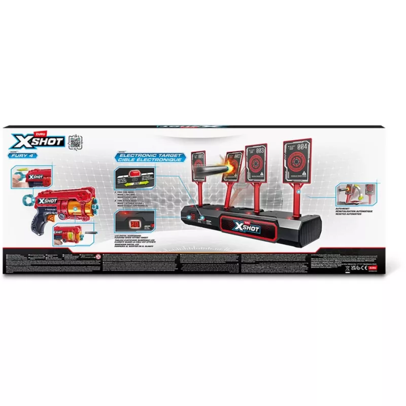 Diana interactiva XSHOT y Fury 4 pack de 2, bláster de dardos