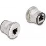 DeLOCK 88190 toma 2 x RJ-45 negro plata