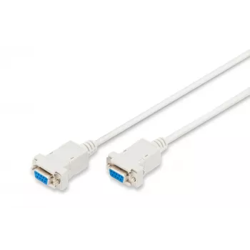 Cable de conexión módem nulo Assmann. D-Sub9 H/H. 1,8 m. Carcasa de clip. beige (AK-610100-018-E)