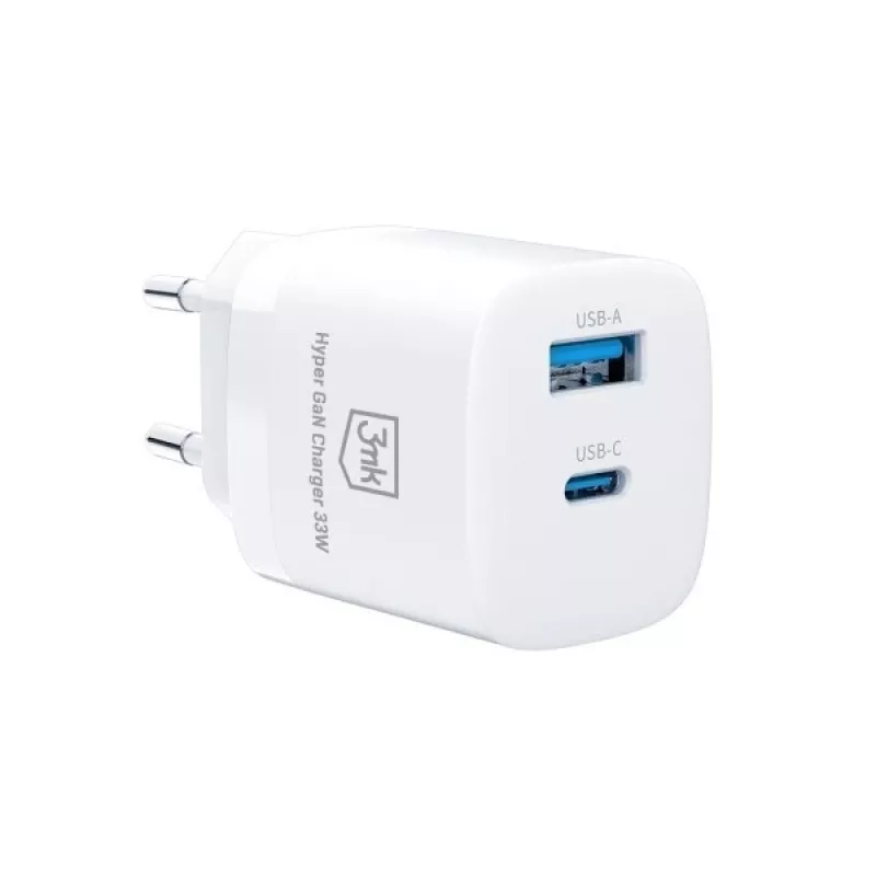 Cargador 33W GaN PD 1xUSB-A+1xUSB-A