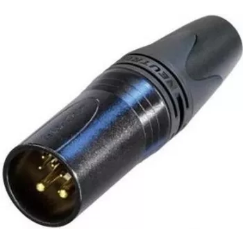 Conector macho de cable XLR Neutrik NC10MXX-14-B negro (NC10MXX-14-B)