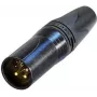 Conector macho de cable XLR Neutrik NC10MXX-14-B negro (NC10MXX-14-B)