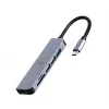 Docking station GEMBIRD A-CM-COMBO6-02 — cableada USB 3.2 Gen 1 Type-C, HDMI, 1x USB-A, 2x USB 2.0, SD/MicroSD (≤128 GB), gris