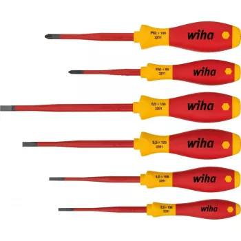 Set de destornilladores Wiha SoftFinish electric schlankFix, 6 piezas