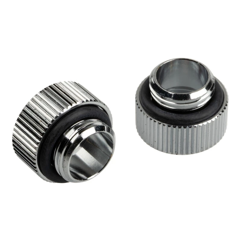 Adaptador recto Bitspower Touchaqua G1/4 pulgadas macho a G1/4 pulgadas hembra – pack de 2, Plata