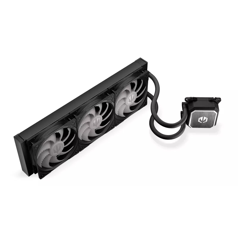 Endorfy Navis F360 ARGB EY3B006 refrigeración líquida AIO para CPU, radiador de 360 mm, 3 ventiladores de 120 mm, 250–1800 RPM, LGA 1700/AM5/AM4, negro