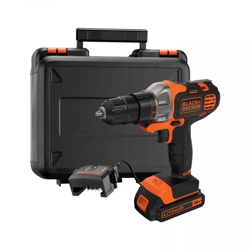 Herramienta multifunción oscilante Black & Decker MT218K-QW negra, naranja 8500 OPM