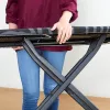 Tabla de planchar de tamaño completo Taurus 994178000 – 410 x 1250 mm, altura ajustable hasta 930 mm, funda de algodón, negra