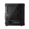 Carcasa LOGIC CONCEPT Portos ARGB ATX Mid-Tower, negra