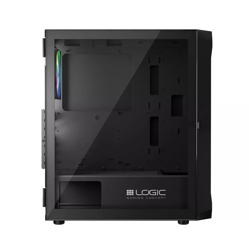 Carcasa LOGIC CONCEPT Portos ARGB ATX Mid-Tower, negra
