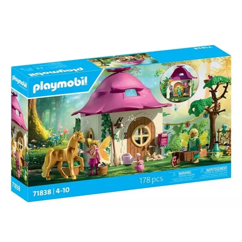 Set de figuras Princess Magic 71838 Casa de hadas acogedora y unicornio dorado