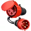 Adaptador para Gemini flex 22 kW CEE rojo trifásico 32A > CEE rojo 16A negro 30cm