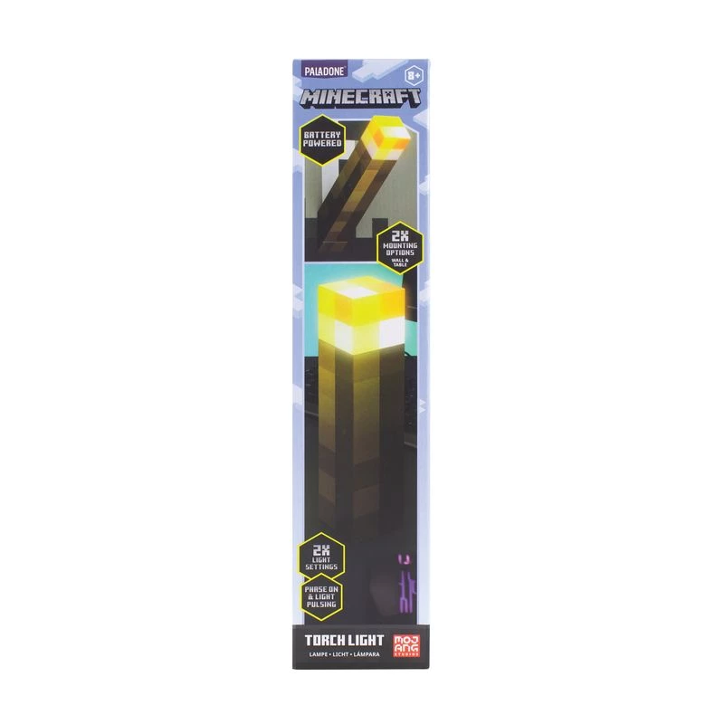 Lámpara de mesa Paladone Torch Light PP9202MCFV3 diseño Minecraft a pilas