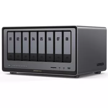 UGREEN NASync DXP8800 Plus NAS 8 bahías 0/8 SATA + 0/2 M.2 SSD, 2x 10GbE, 8GB RAM
