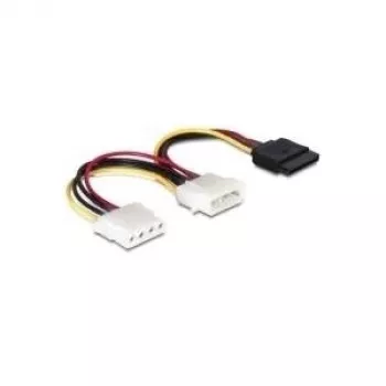 Cable de alimentación SATA HDD DeLOCK 60103 2x conector macho/hembra de 4 pines 0,165 m