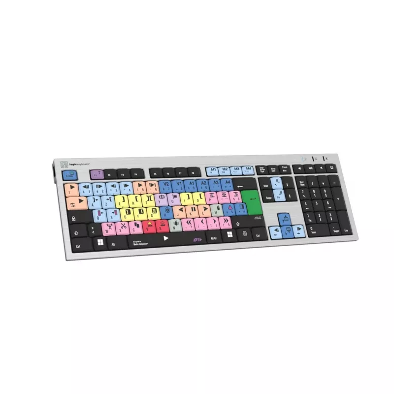 Logickeyboard LKB-MCOM4-AJPU-FR teclado USB AZERTY francés Plata (LKB-MCOM4-AJPU-FR)
