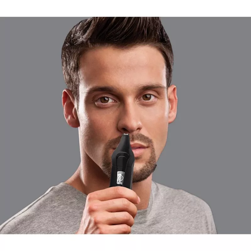 Remington PG6030 Edge kit de cuidado personal, cuchillas con revestimiento de titanio, 7 posiciones de longitud, batería, para barba/cabeza/nariz/orejas, negro