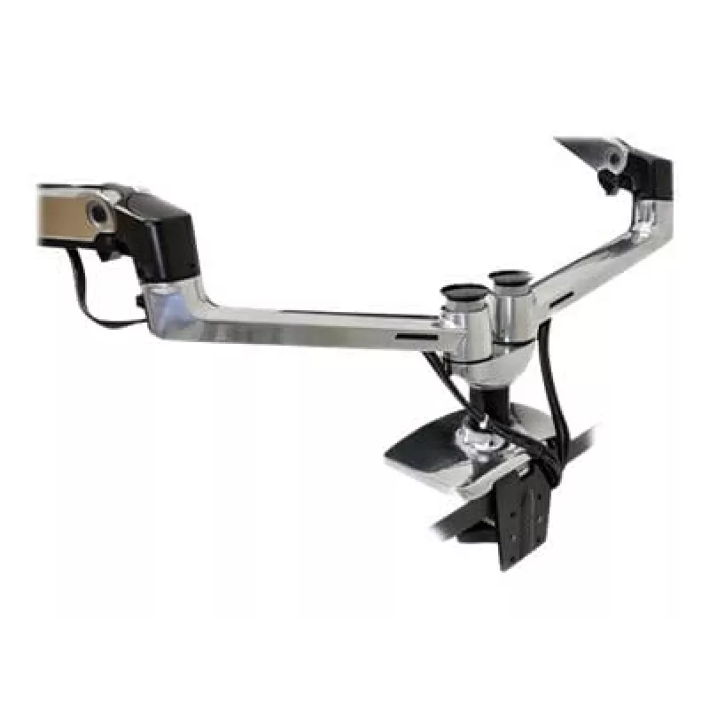 ERGOTRON LX Dual Side-by-Side Arm aluminio pulido plateado
