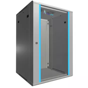 Armario de pared Extralink carcasa rackmount 18U 600x600 gris cerradura con llave