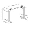 Ergo Office Escritorio eléctrico de motor único, para posición de pie, máx. 80 kg, altura máx. 1160 mm, ER-443