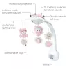 Caja de música para bebés B-kids 3en1 Infantino 150302050 – rosa polvo, juguete relajante 3 en 1