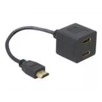Adaptador HDMI DeLOCK 65056 0,2 m conector macho a 2x conector hembra