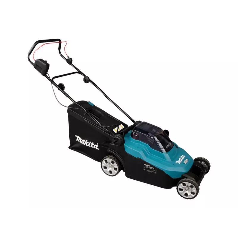Makita DLM382PM2 - Cortacésped - A batería - 18 V - 4 Ah - 2 baterías - 3700 1/min - 38 cm - 16,9 kg