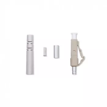 Qoltec 54450 Conector de fibra óptica LC Multimodo Beige Plata