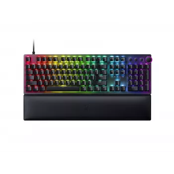 Teclado gaming con cable Razer Huntsman V2 — interruptores ópticos morados clicky, LED RGB