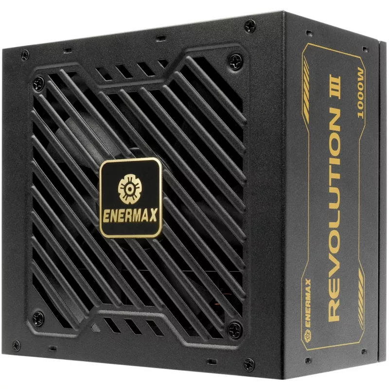 Fuente de alimentación ENERMAX ERV1000G-AHG-MAC, 1000 W, 20+4-Pin-ATX, totalmente modular, 80 PLUS Gold, negro
