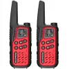 Walkie-talkie portátil Baofeng BF-T25E — 16 canales, 0,5 W, Li-Ion 1400 mAh, set de 2 (rojo)