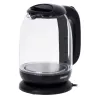 Mesko | Hervidor | MS 1302b | Eléctrico | 2200 W | 1,7 L | Vidrio | Base giratoria 360° | Negro
