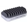 Manhattan estación de carga, 10 puertos: 3x USB-C (hasta 18W PD) y 7x USB-A (hasta 12W), 120W de salida total, blanco/gris, garantía de tres años