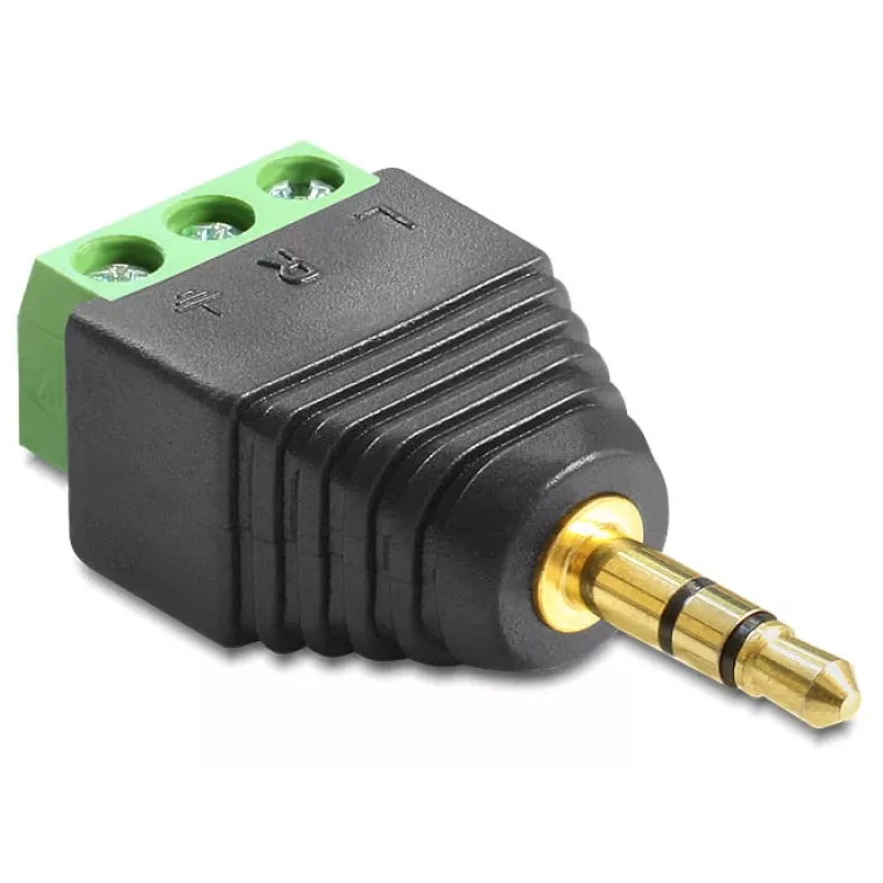 Adaptador DeLOCK 65419 3,5 mm 3p negro verde plateado