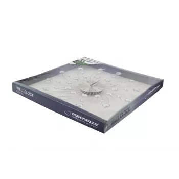 Reloj de pared mecánico ESPERANZA EHC004, marco metálico, Ø50 cm, 2,5 cm de grosor, pila AA 1,5 V (1)