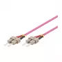 Cable de parcheo de fibra óptica dúplex OM4 (multimodo, 50/125) SC/SC, LSZH, polaridad conmutable, 2m, Good Connections®