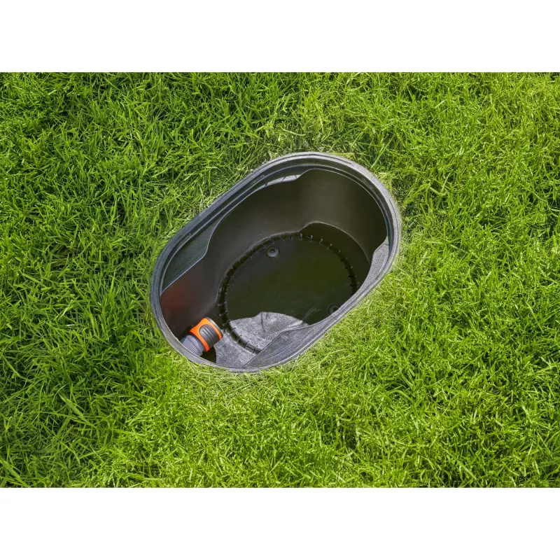 Caja enterrada AquaPrecise (bajo suelo), carcasa negra, para sistema de riego AquaPrecise
