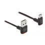 Cable USB DeLOCK EASY-USB 2.0 conector macho Type-A a conector macho Type-C acodado 0,2 m negro