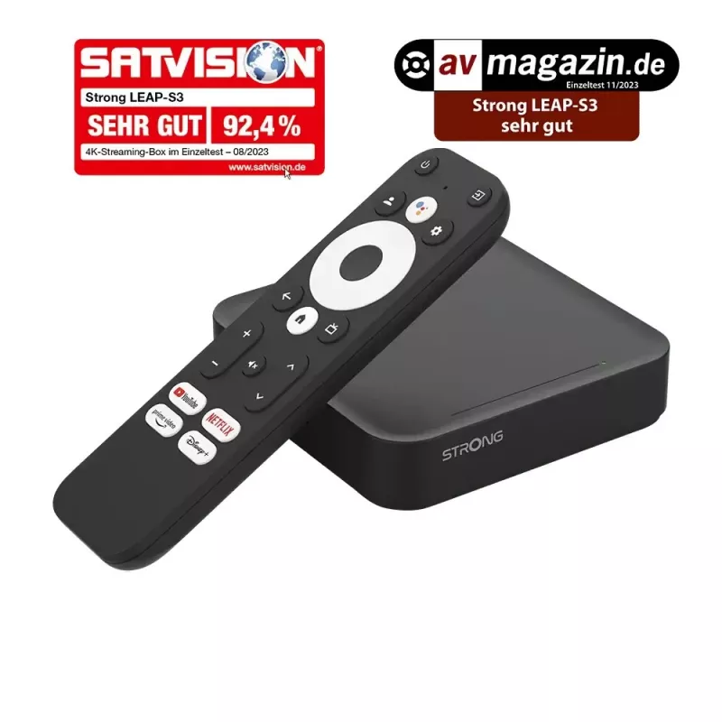 Strong LEAP-S3 Smart TV Box Negro 4K Ultra HD 16 GB Wi-Fi Ethernet LAN