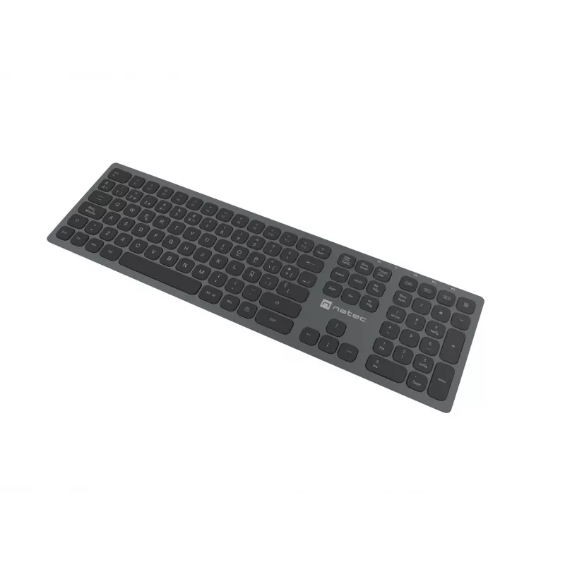 Teclado universal NATEC NKL-1830 RF Wireless Bluetooth QWERTY Español Negro Gris