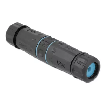 Cable de red DeLOCK 86693 RJ45 a RJ45 Cat.6A impermeable negro