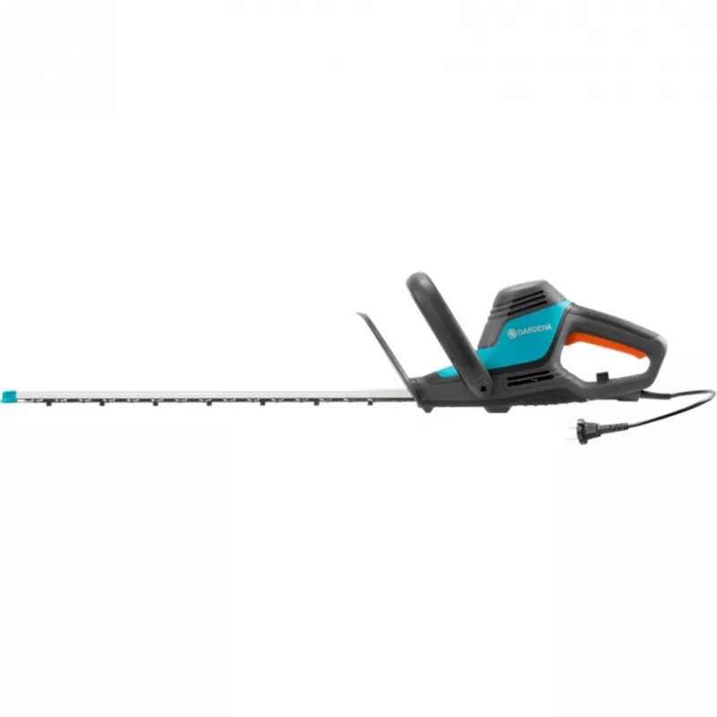 Cortasetos eléctrico Gardena ComfortCut 550/50, 50 cm, doble cuchilla, 2,7 cm, naranja, negro, azul, 2,6 m/s², 84 dB