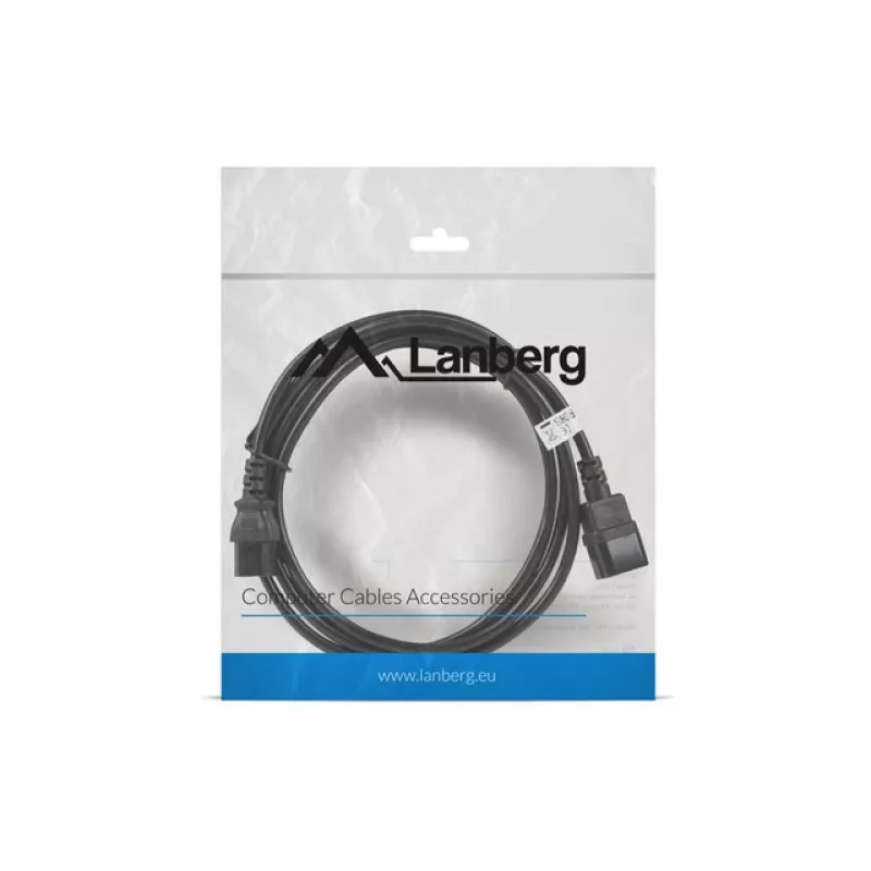 Cable de alimentación Lanberg CA-C13E-11CC-0030-BK negro 3 m conector C13 conector C14 (CA-C13E-11CC-0030-BK)