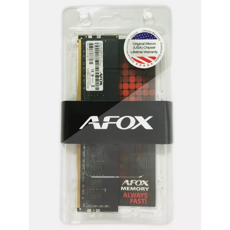 RAM de sobremesa AFOX 8GB DDR4 2666MHz sin búfer (1 x 8GB) AFLD48FK1P