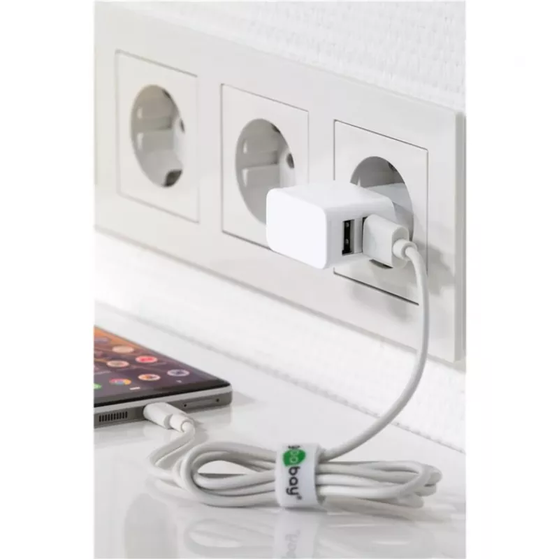 Goobay 44985 cable para móvil blanco