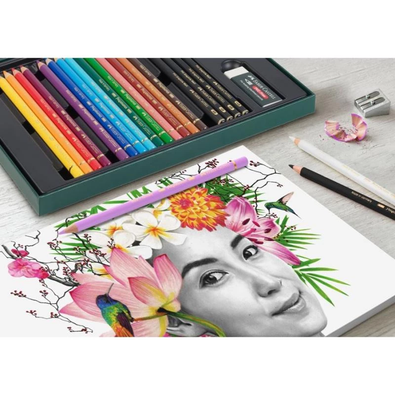 Set de lápices a base de aceite Faber-Castell Polychromos & Pitt Graphite Matt 21 unidades multicolor