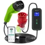 Cargador de coche EV móvil Qoltec ajustable 2en1 Type2 | 7kW | 230V | CEE 3 PIN | Wi-Fi | LCD | portátil | wallbox | 5m
