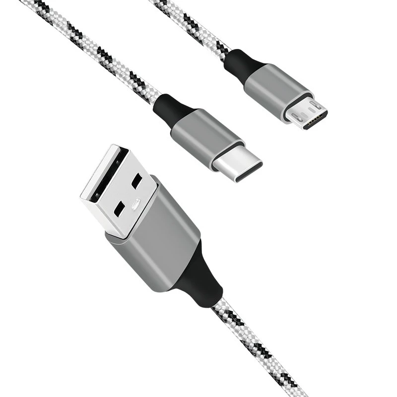 LogiLink CU0202 cable USB USB 2.0 1,2 m USB A USB C/Micro-USB A gris