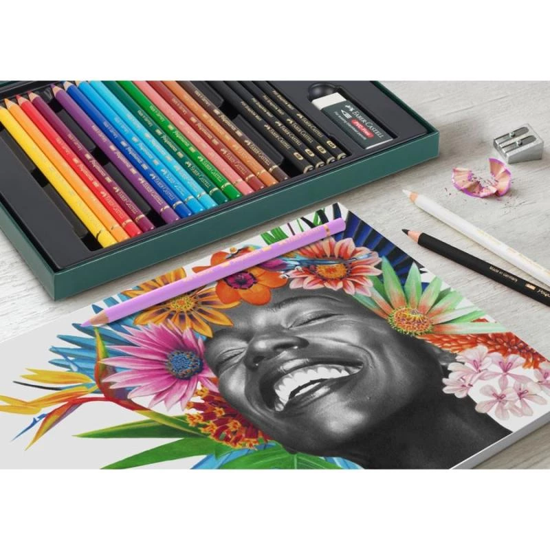 Lápices a base de aceite Faber-Castell Polychromos & Pitt Graphite Matt set de 48 unidades multicolor